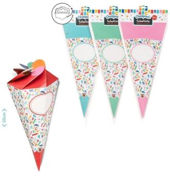 Rożek papierowy składany 35 cm 1 z 4 kolorów, Trendhaus