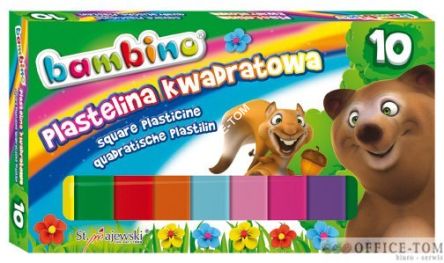 Plastelina BAMBINO 10 kol. Kwadrat  St.Majewski