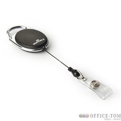 Mechanizm ściągający DURABLE STYLE, metalowe zapięcie, dł. linki 80 cm. Kolor czarny