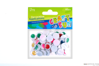 Ozdoba Dekoracyjna Kolor Oczy 15Mm CRAFT WITH FUN