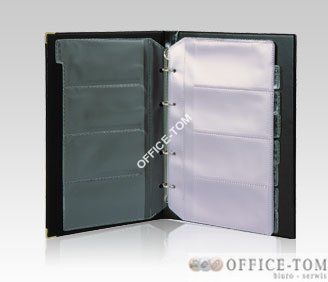 Wizytownik BIURFOL na 200 wizytówek,alfabetyczny bordo