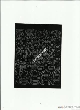LITERY samoprzylepne 1.5cm(8szt) czarne ARTDRUK