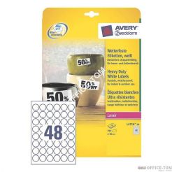 Etykiety Heavy Duty Avery Zweckform, białe, ? 30, 20 ark.