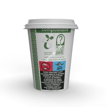 Kubki papierowe Green Leaf 350 ml op 50 szt. (bez pokrywki)