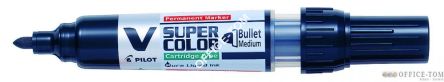 Marker permanentny PILOT V Super  Color końcówka okrągła czarny