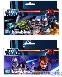 Kredki BAMBINO  24-kol.   w pud.kart. CLONE WARS St.Majewski