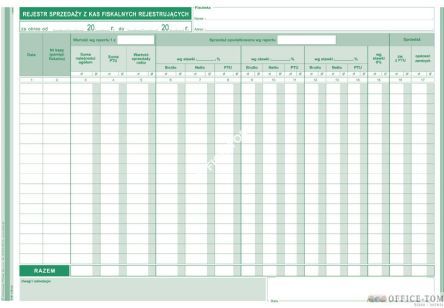 Rejestr sprzedaży MICHALCZYK I PROKOP A4 80 kartek