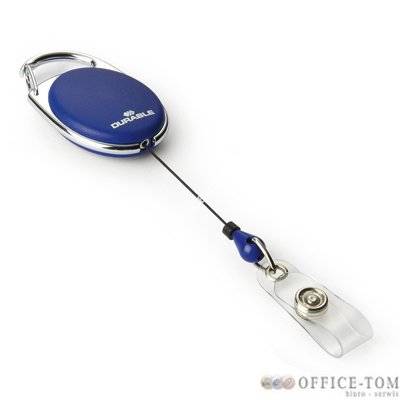 Mechanizm ściągający DURABLE STYLE, metalowe zapięcie, dł. linki 80 cm. Kolor granatowy