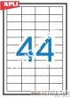 Etykiety APLI  uniwersalne 48,5x25,4 (AP1285) białe 100ark 4400szt - 3