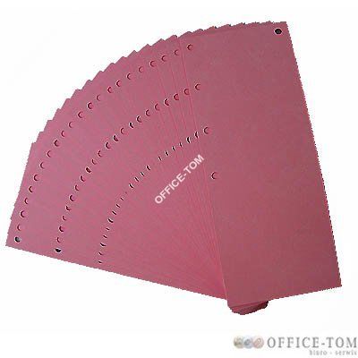 Przekładka WARTA 98x240, karton barwiony-ciemny róż, 5 otw.