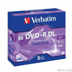 Płyta VERBATIM DVD+R DL jewel case 8.5GB 8x Matt Silver