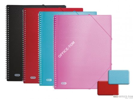 Album ofertowy ELBA URBAN 40 koszulek, A4, plastikowa spirala, na gumki czarny