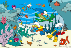 Puzzle Smerfy nurkują 100 elementów TREFL 16179