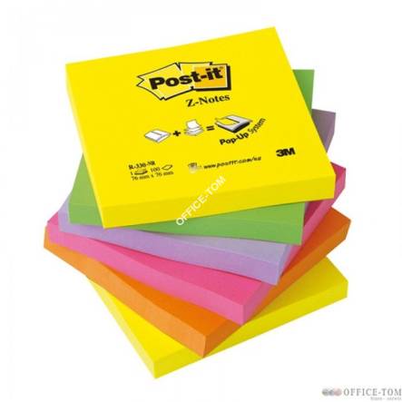 Bloczki samoprzylepne 3M POST-IT® R330-NR 76x76 Mix 100k
