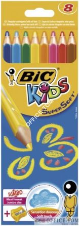 Kredki Supersoft kolor pudełko 8szt + temperówka