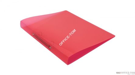 Segregator A4 PP 2ringi grz.3.3cm BIURFOL czerwony transparent