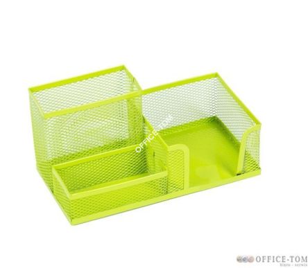Przybornik na biurko siatka 205x103x98mm limonka LEVIATAN 009989