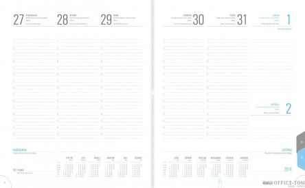 Kalendarz książkowy A4 U1 PLUS - 26-U1 bordowy/obszycie   TELEGRAPH