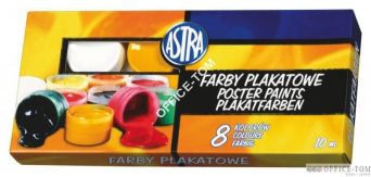Farby plakatowe Astra 8 kolorów - 10 ml