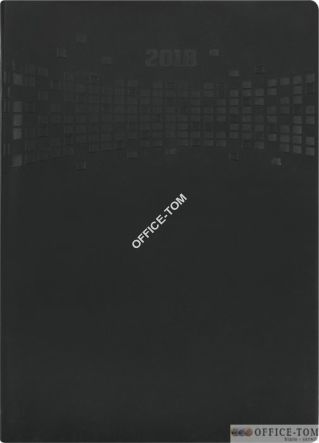 Kalendarz A5 książkowy ok.22 -C3 jeden dzień na stronie czarny soft UNIQUE Telegraph