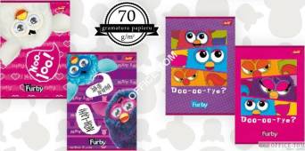 Zeszyt okładka laminowana A5, 32k., kratka, FURBY Unipap