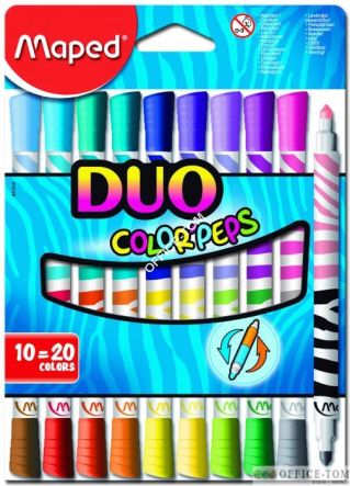 Flamastry dwustronne DUO 10szt 847010 MAPED