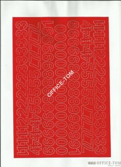 CYFRY samoprzylepne 2cm (8szt) czerwone ARTDRUK