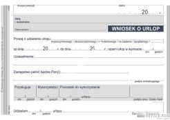 Wniosek o urlop MICHALCZYK I PROKOP A6 40 kartek