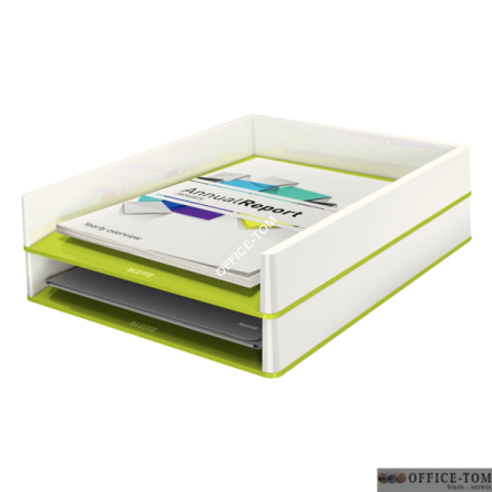 Półka na dokumenty LEITZ WOW dwukolorowa, zielona 53611064