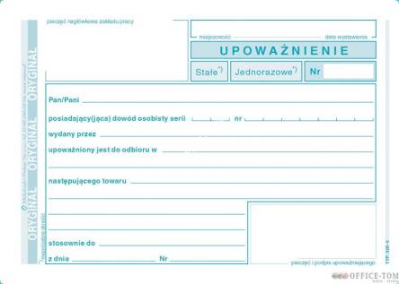 Upoważnienie MICHALCZYK I PROKOP A6 80 kartek