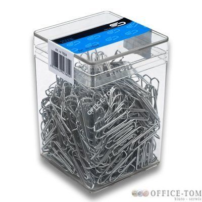 Spinacz metal 26 mm (500)6351 E&D PLASTIC plastikowe pudełko