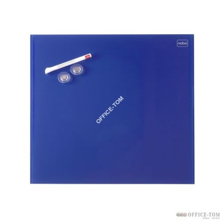 Tablica szklana Nobo Diamond Glass niebieska 450x450