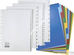Przekładki BANTEX A4 PP BASIC LINE szare 1-20
