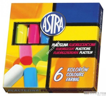 Plastelina 6 kol.fluo ASTRA