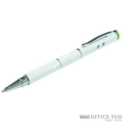 Długopis, wskaźnik, mini latarka, rysik do urządzeń z dotykowym ekranem, 4w1 Stylus, biały Leitz 64140001
