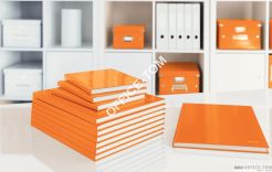 Brulion w kratkę A4 Leitz WOW, pomarańczowy