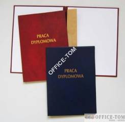 Okładka do prac dyplomowych z napisem