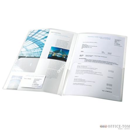 Podwójne ofertówki na dokumenty, 180 mic ESSELTE