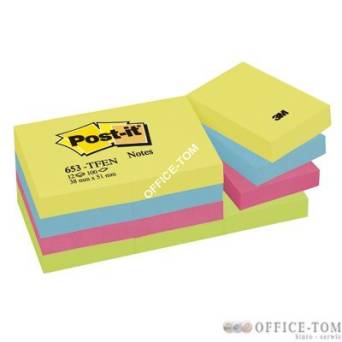 Bloczki samoprzylepne 3M POST-IT® 653MLBA 38x51 Paleta spokojna 1200k