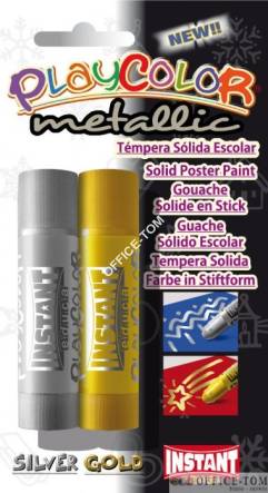 Farby w sztyfcie Playcolor one metallic złoty i srebrny blister