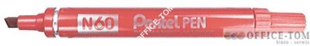 Marker gruby wodoodporny PENTEL ścięta końcówka Czerwony