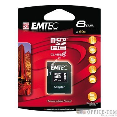 Karta pamięci EMTEC micro SDHC 4GBHC Class 4