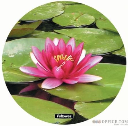 Podkładka pod mysz FELLOWES twarda okrągła, lilia wodna
