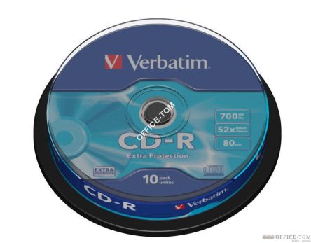 Płyta VERBATIM CD-R  cake box 10  700MB  52x Extra Protection