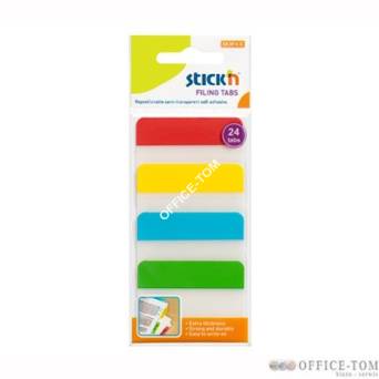 Przekładki indeksujące przeźroczyste 38X51mm 4 kolory STICK\'N