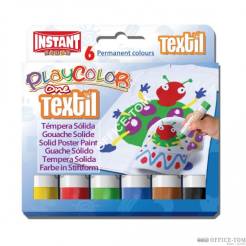 Farby w sztyfcie Playcolor textil one 6 kolorów