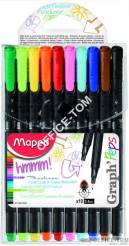 Cienkopis Graphpeps 10 szt etui z zawieszką Maped