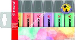 Zakreślacz STABILO BOSS ORIGINAL, kolory pastelowe, komplet 6 szt.