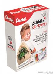 Zestaw pasteli do tkanin z workiem Pentel PTS7+BN15+WOREK