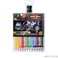 Kredki BAMBINO w opr.drew. 12 kol. z nadrukiem + temperówka ANGRY BIRDS & STAR WARS II St.Majewski